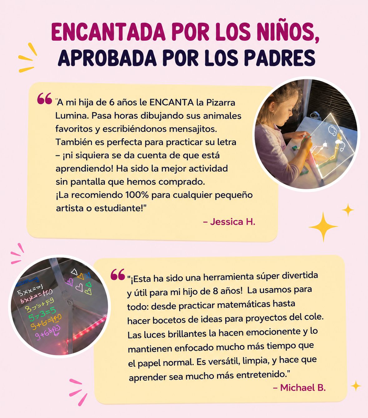 Pizarra Lumina™ – Pizarra de dibujo con luz LED